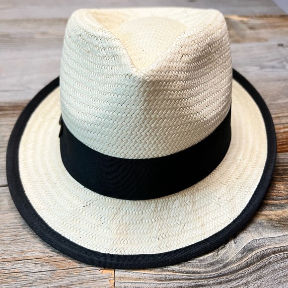 SALE TODAY!✨Tommy Bahama Cream/Black Stylish Straw Raffia Hat - Picture 2 of 15